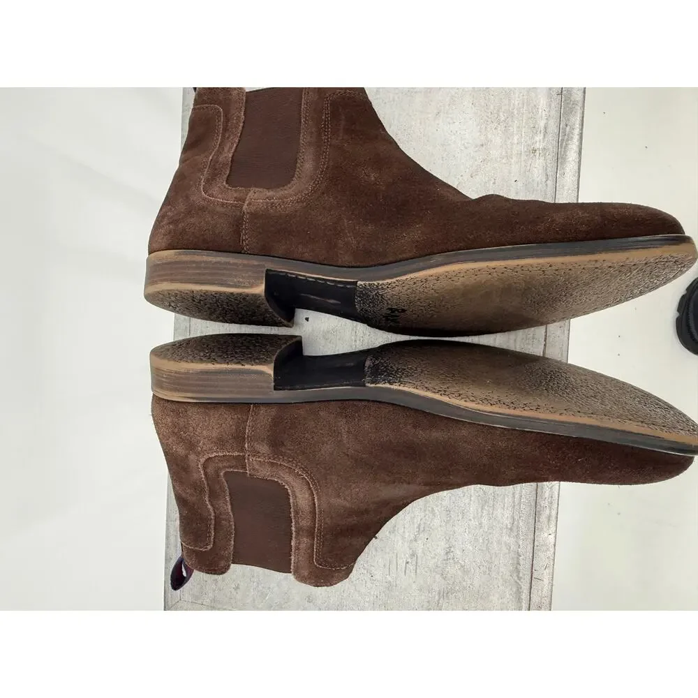 Ben Sherman Brown Suede Chelsea Leather Boots Men's Size 11 Casual Dress Ankle